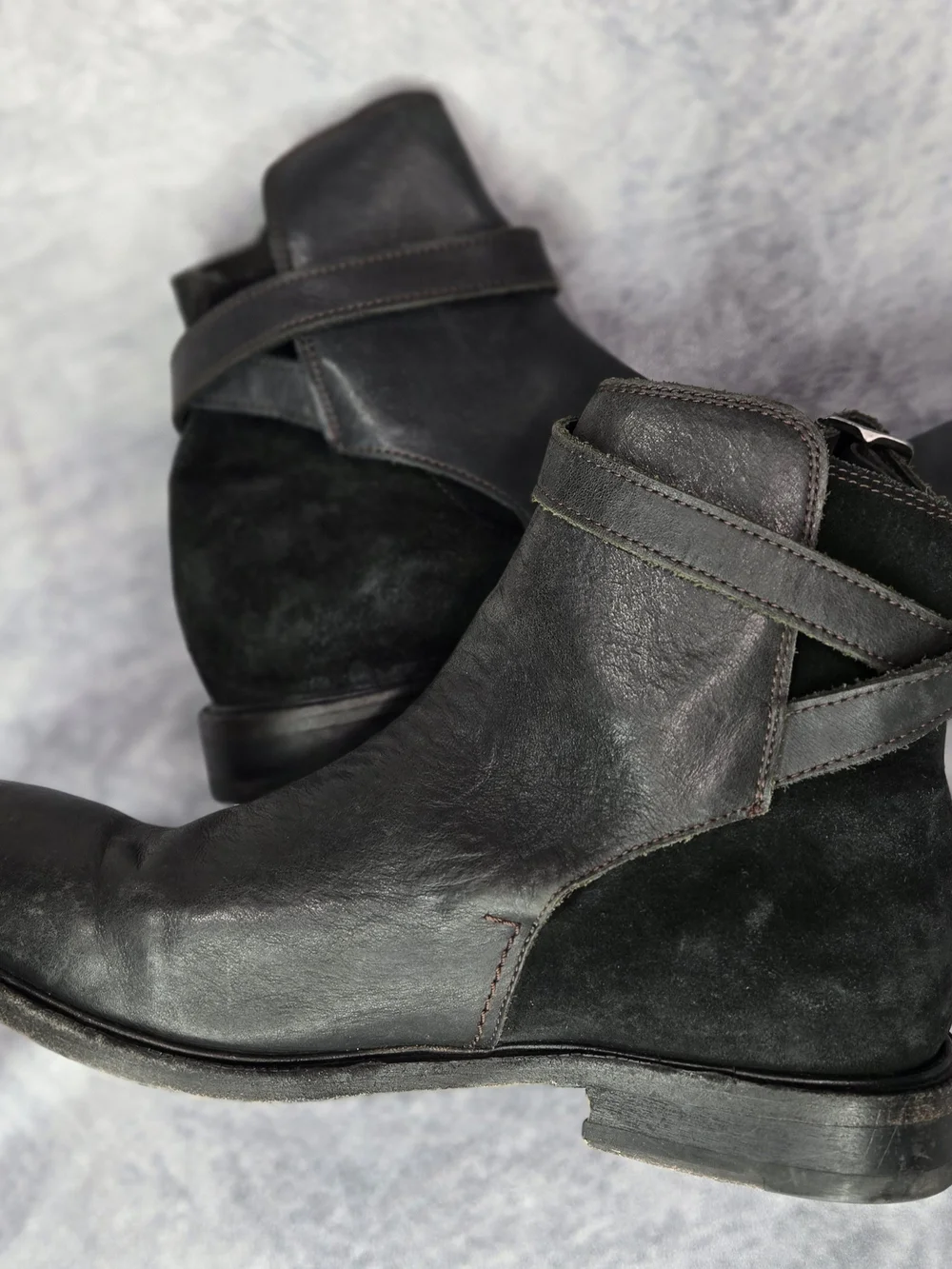 AllSaints Mass RARE🔥 Allsaints Spitalfields Chelsea Strap Boots Brown